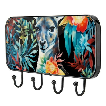 

Kangaroo Animal Self Adhesive Towel Coat Wood Iron Hooks for Home Keys Door Outdoor Home Improvement Utility Hook