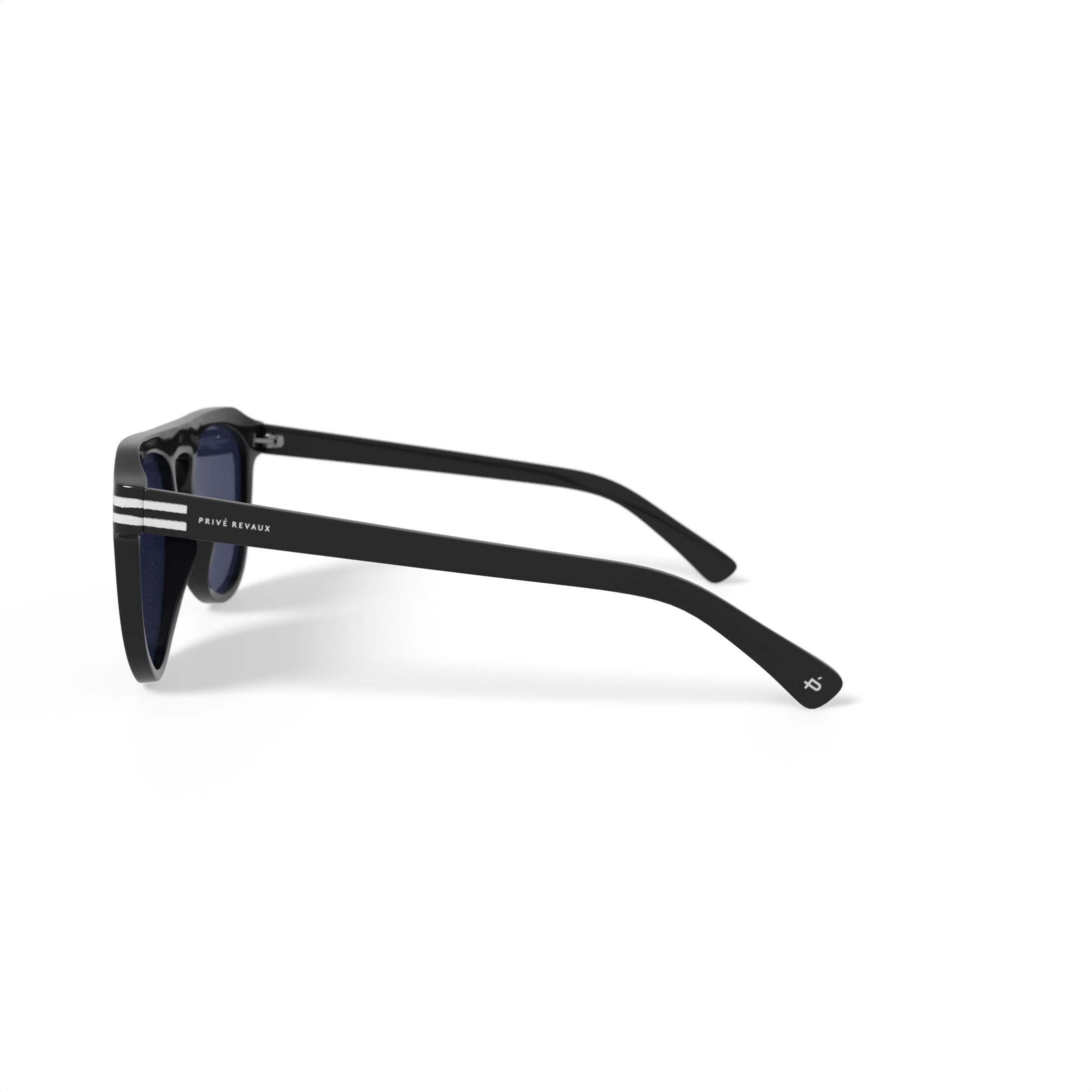 Prive Revaux Unisex Rx'able Fashion Polarized Sunglasses,'The Bobby', Aviator, Black, 52-20-140