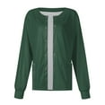 thumbnail image 3 of ZKIRBJV Womens Dark Green Lab Coat Long Sleeve Warm Button Up Scrubs Coats Lightweight Winter Oversized Scrub Jackets Stretch Nursing Work Workwear with Pocket Dark Green XL, 3 of 3