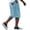 Light Blue -AC03, variant on Nestiefly Mens Corduroy Shorts Casual Relaxed Fit Elastic Waist Drawstring Summer Beach Lightweight Comfort Shorts Black 2XL