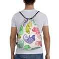 thumbnail image 2 of Bingfone Cute Chameleons Drawstrings Backpacks Bags For Men Women Gym Drawstrings Bag, 2 of 9