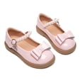 thumbnail image 6 of JAJAHO Girls Mary Jane Flats Dress Shoes Bow Pearl Pu Leather Hook And Loop Kids School Uniform Shoes Wedding Party Footwear 2-13Y, 6 of 6