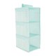 thumbnail image 1 of Organizador colgante de armario de 3 estantes, estantes de almacenamiento colgantes, estantes colgantes plegables para armario con cintas mágicas, azul, 1 of 5