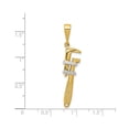 thumbnail image 4 of 14k Yellow and Rhodium Gold Pipe Wrench Pendant for Men, Realistic Tool Charm Symbolizing Craftsmanship, Tradesman Jewelry for Mechanics, Labor Style Accessory, 4 of 7