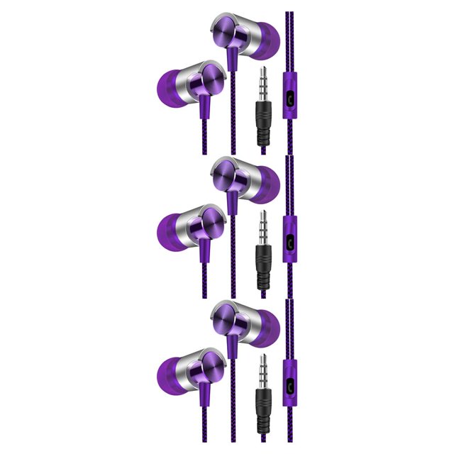 Moyic Auriculares con cable Estéreo de graves Auriculares con cable Auriculares internos para teléfono móvil de 3,5 mm con micrófono Type4 NO4