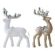 thumbnail image 1 of 2 piezas de reno y alce para árbol de Navidad, decoración en miniatura, estatua decorativa de ciervo, colgante para escritorio, decoración del hogar, bar, estantería. Champán blanco, 1 of 9