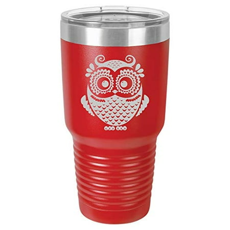 

Tumbler Stainless Steel Vacuum Insulated Travel Mug Owl Vintage (Red 30 oz)