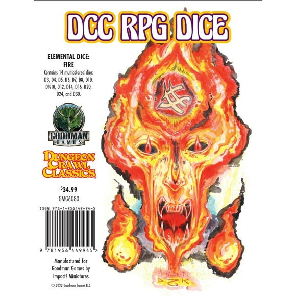 Dungeon Crawl Classics: Elemental Dice Set - Fire