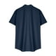 thumbnail image 5 of Camisa Elvqul de Hombre Manga Corta Liso Azul Marino Playa Cuello V, 5 of 6