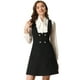 thumbnail image 1 of Vestido Allegra K Vestido tipo peto A-Line con doble botonadura Negro L, 1 of 6