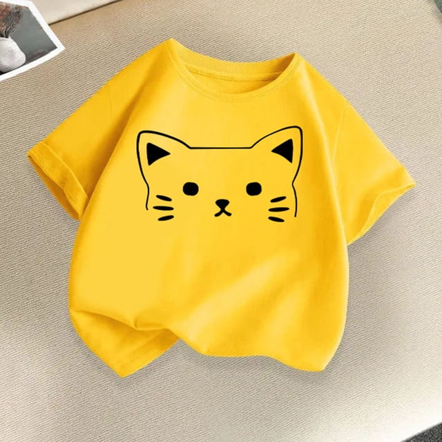Rbaofujie T-Shirts Graphiques à Manches Courtes pour Filles et Tout-Petits