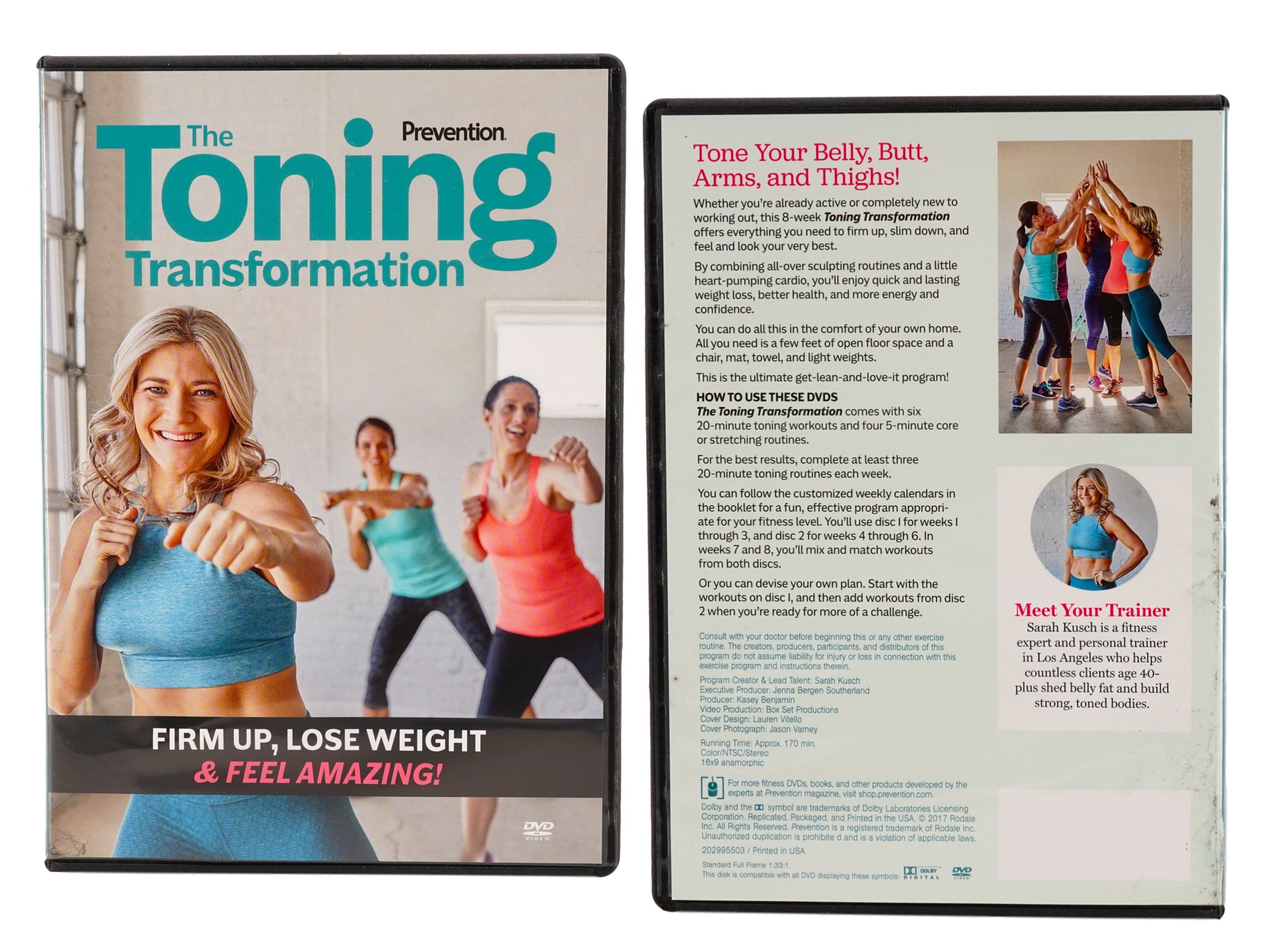 The Toning Transformation Workout DVD, Sarah Kusch Prevention