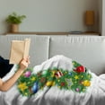 thumbnail image 3 of Letter D Soft Flannel Fleece Blanket, Pine Tree Pattern with Vibrant Colored Christmas Elements Alphabet Capital D Print, Cozy Plush for Indoor and Outdoor Use, 50" x 60", Multicolor, by Ambesonne, 3 of 5