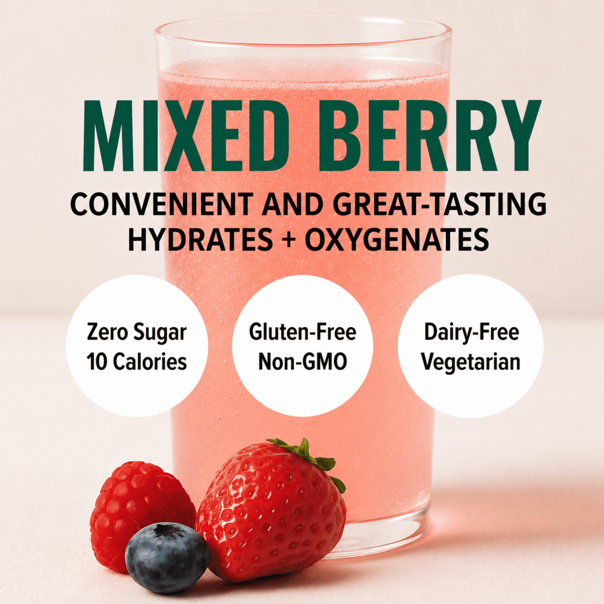 Boost Oxygen OxyBurst BiCarb Hydration Mix Packets, Mixed Berry, 6 Pack, Powder