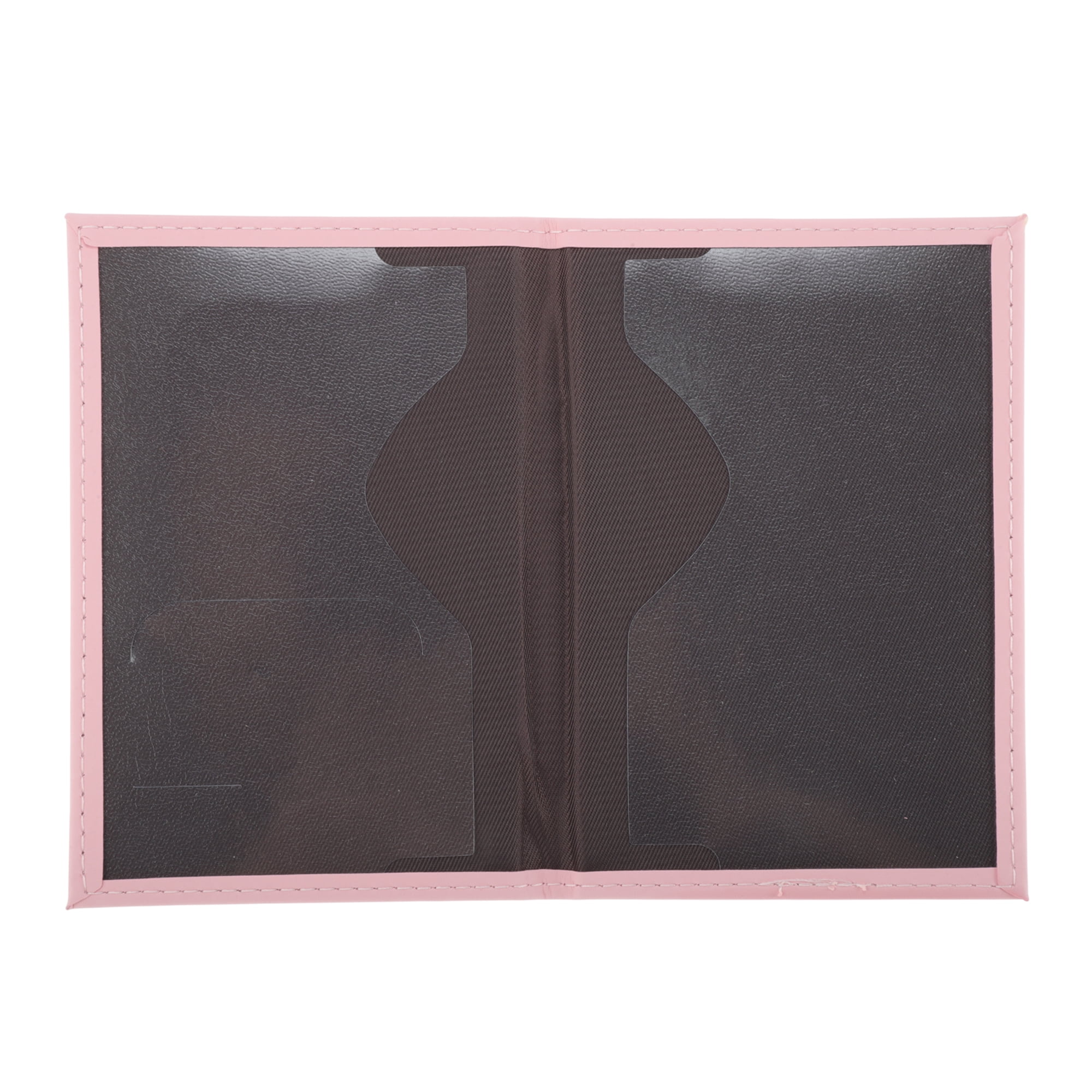 Unique Bargains Plain Weave Passport Holder 1 Pc Pink