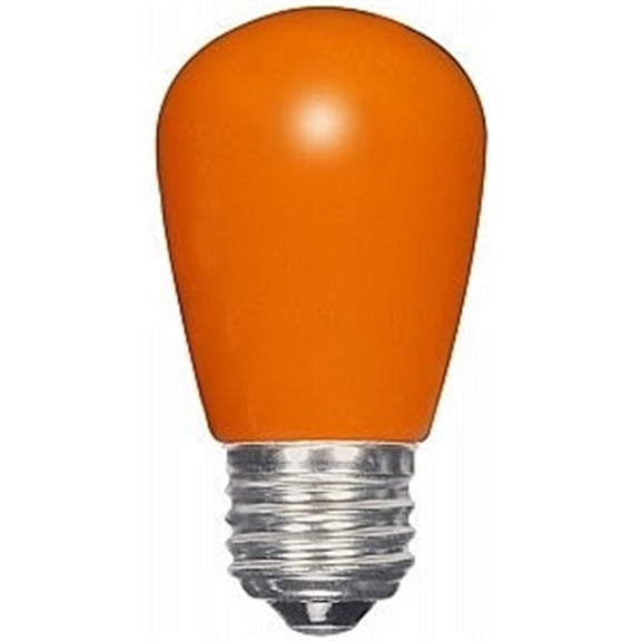 Satco S9173 - 1.4 watt LED; S14; Ceramic Orange; Medium base; 120 volts