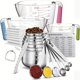 thumbnail image 1 of Juego de 20 Piezas de Tazas y Cucharas Medidoras de Acero Inoxidable y Plástico para Ingredientes Secos y Líquidos Cocina, 1 of 5