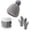 Gray, variant on YYYTop European America Winter Knitted Warm Gloves Hats Scarves Three Piece Set With Thick Velvet And Hat