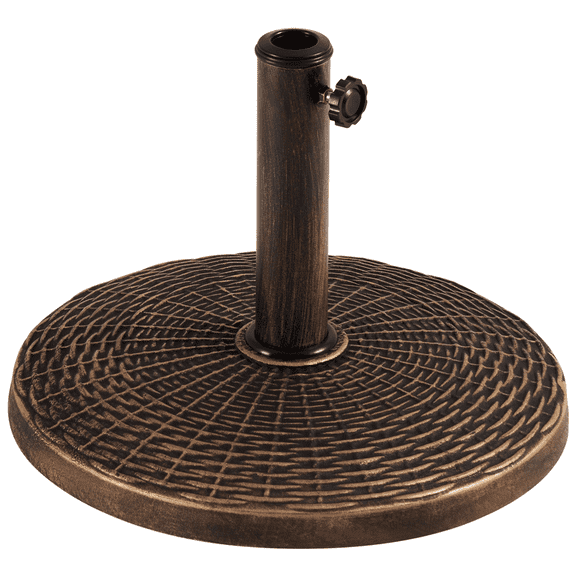 Topeakmart 22lbs Round Patio Umbrella Base Stand, Bronze