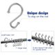 thumbnail image 3 of Ganchos de metal para cortina de ducha, juego de 12 anillos, resistentes a la oxidación, ganchos en forma de S, perchas para cortinas de ducha, utensilios de cocina, ropa, toallas, etc. (cromado), 3 of 5
