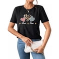 thumbnail image 1 of Playera De Mujer Patrón Ropa Casual Elegante Negra Moda Cita, 1 of 8