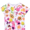 thumbnail image 5 of WIBACKER Cotton 3M-3T Newborn Baby Girl 2 Way Zipper Romper Summer Short Sleeve Floral Jumpsuit for Infant Toddler, 5 of 6