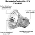 thumbnail image 4 of Hgbd-kit Tortoise Heat Lamp Kit Reptile Heater Lamp With 2 Bulbs Uva Uvb 25w 50w Long Base Tortoise Lamp 360 Rotation For Tortoise Reptile Lizards Sna, 4 of 5