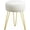 Beige, variant on Vanity Stool, White Vanity Stools for Makeup Room, Round Ottoman Foot Stool, Velvet Footrest Vanity Chair for Bathroom Vanity, Bedroom, Living Room, Entryway, Offices