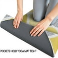 thumbnail image 3 of Yellow and Gray Geometric Quatrefoil Pattern Hot Yoga Mat Towel Non Slip for Hot Yoga - Quick-Drying Yoga Mat Cover with 4 Corner Pockets with Travel Bag - Hot Yoga Towel Non Slip 74"x26", 3 of 6