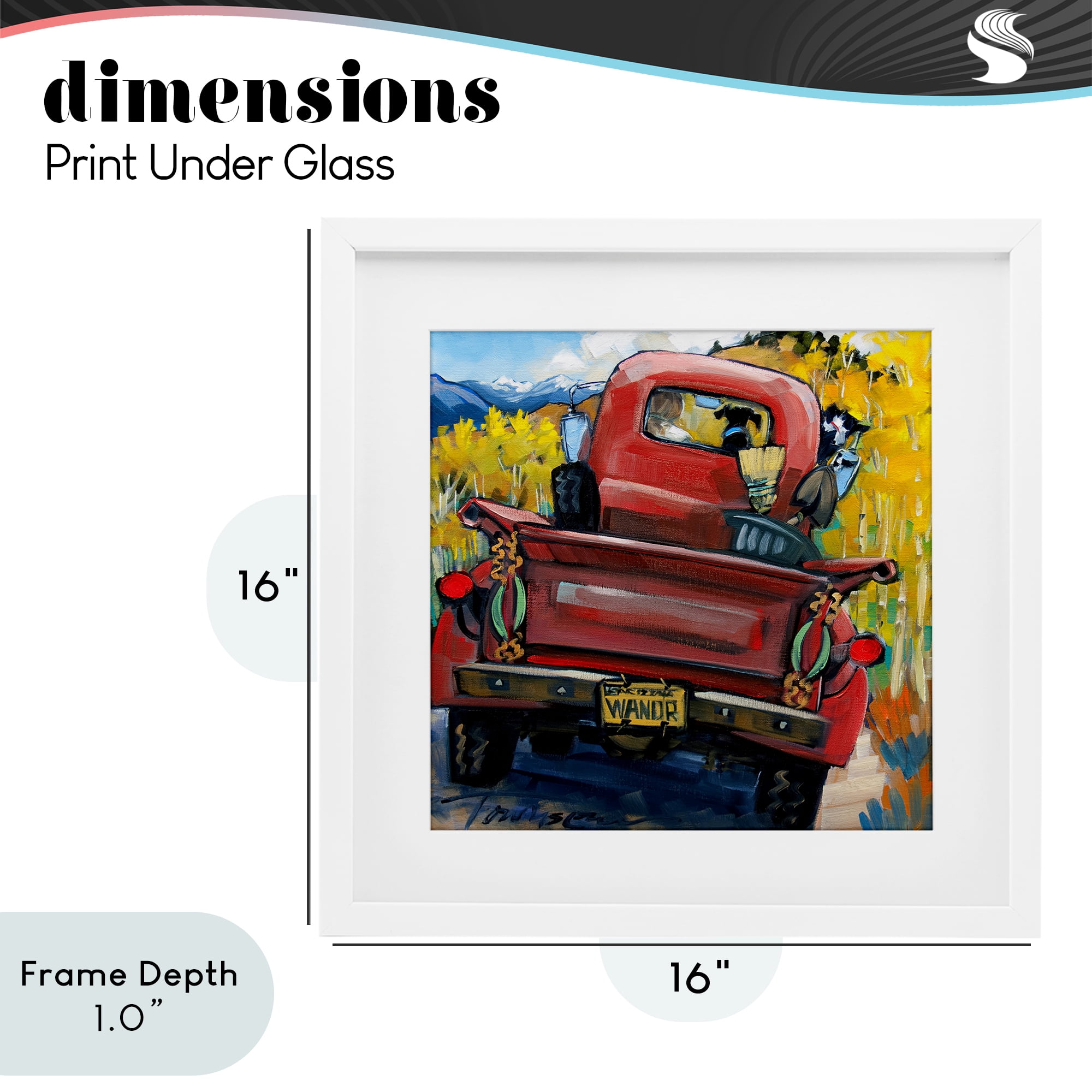 Stupell Industries Wander Truck Through Wheat Grass White Framed Print Under Glass, design by CR Townsend