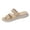 Beige, variant on Womens Flat Sandals Arch Support Open Toe Walking Comfy Casual Velcro Low Wedge Summer Shoes Army Green 5.5(36)