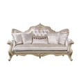 thumbnail image 3 of ACME Libertee Wood and Fabric Upholstered Sofa with 5 Pillows in Beige/Champagne, 3 of 8