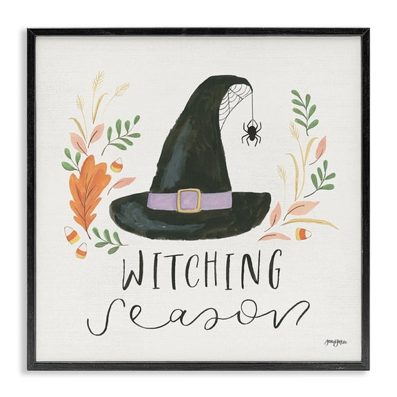 Stupell Industries Cottage Whimsical Witching Season Black Framed Giclee Art, 12 x 12, by Jenaya Jackson