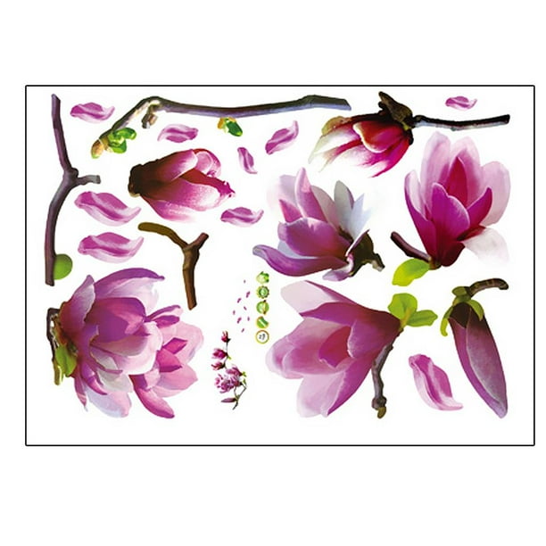 Pegatinas de pared Pegatinas de pared Decoración de pared para sala de estar y dormitorio, varias Magnolia