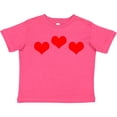 thumbnail image 3 of Inktastic 3 Red Hearts Boys or Girls Toddler T-Shirt, 3 of 5