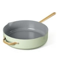 thumbnail image 4 of Beautiful 5.5 Quart Ceramic Non-Stick Sauté Pan with Strainer Lid, Sage Green by Drew Barrymore, 4 of 6