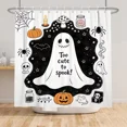 thumbnail image 4 of Tchckioa Halloween Ghost Shower Curtain,47x72 Inch Privacy Protection Bath Curtain for Bathroom,Hooks Top, 4 of 6