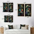thumbnail image 4 of Designart "Bohemian Cat Cool in Sunglasses I" Animals Cat Framed Wall Art Set Of 2 - Children's Art Green Frame Gallery Set For Office Decor, 4 of 6