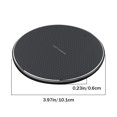 thumbnail image 2 of 10W Round Shape Fast Charging Mat Phone Charger Desktop Non-slip Phone Wireless Charging Pad with LED Indicator, 2 of 9
