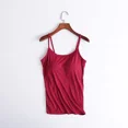 thumbnail image 3 of Camiseta sin mangas con sujetador informal suave y acolchado para mujer, camiseta sin mangas con tirantes finos, camisola para mujer con sujetador incorporado, Tops transpirables de verano, 3 of 5
