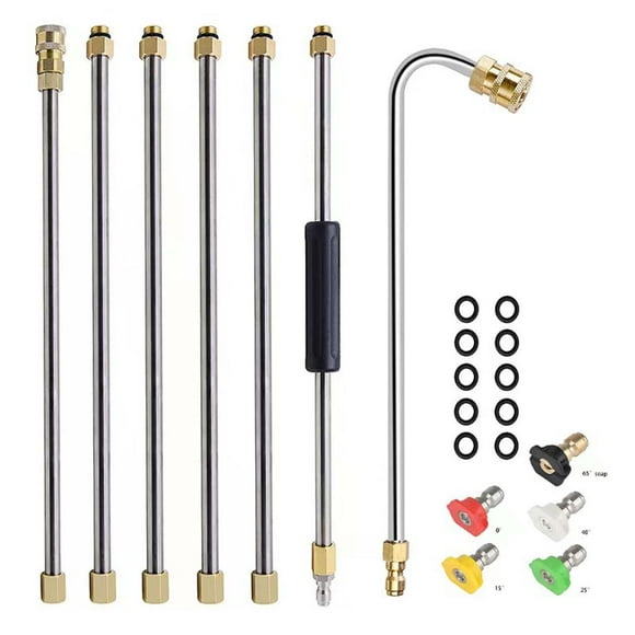 Gutter Cleaning Tool, 4000 Psi Retractable High Pressure Wand Set of 7 for Gutters Roof Drains and Wall Cleaning Gutter Cleaning Tools