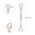 thumbnail image 2 of Uxcell 2pcs Thin Combination Wrench Metric 12mm Torx Ended Box 15 Degree Offset Open End Stainless Steel, 2 of 7