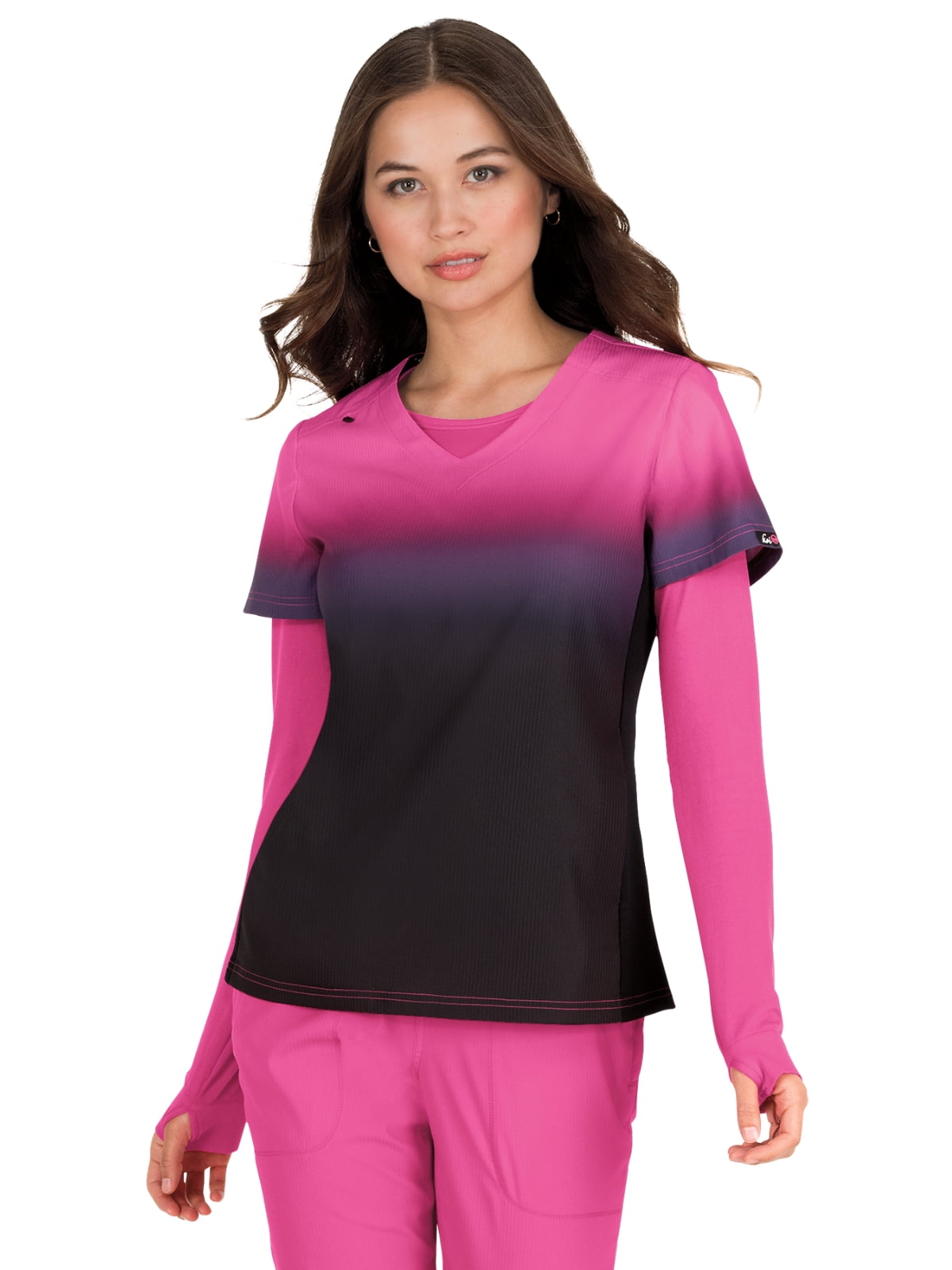koi Designing Happiness Koi Lite Women's VNeck Ombre Reform Scrub