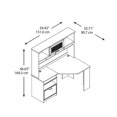 thumbnail image 2 of Cabot Corner Desk with Hutch in Harvest Cherry - Engineered Wood, 2 of 7