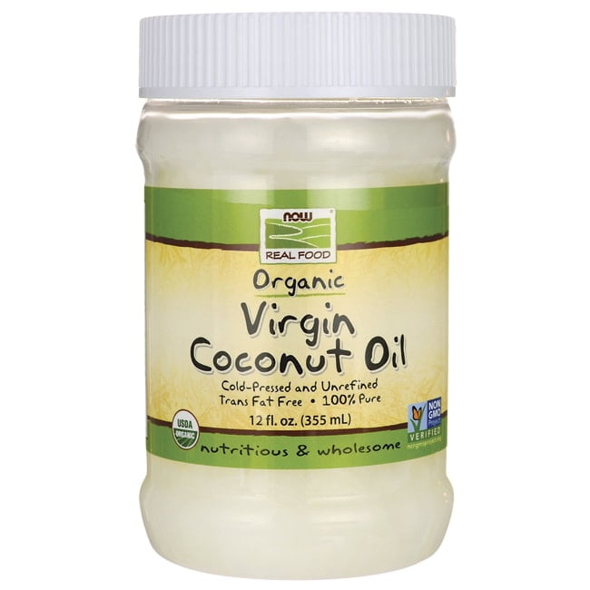 NOW Foods - NOW Real Food Organic Virgin Coconut Oil Cold Pressed & Unrefined - 12 fl. oz