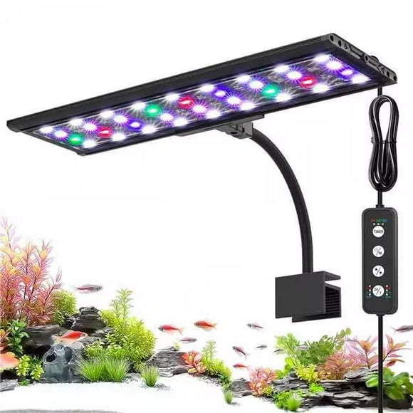 Luz LED de acuario AQQA de 26 W para pecera de 60 a 80 cm