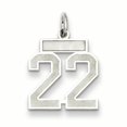 thumbnail image 1 of Collier Pendentif en Argent Sterling 925 Numéro 22 Charmes, 1 of 6