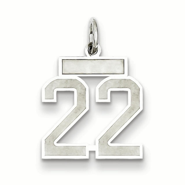 Collier Pendentif en Argent Sterling 925 Numéro 22 Charmes