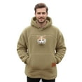thumbnail image 2 of Hoodie with Pet Pouch Long Sleeve Winter Cat Pocket Hoodie Pullover for Outdoor Walking, 2 of 6