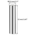 thumbnail image 3 of Uxcell Steel Pins 304 Stainless Steel Dowel Pin Cylindrical Shelf Support Pin Silver 2.5 x 12mm 25pcs, 3 of 5